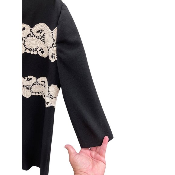 Maggy London womans black seath embroided dress size 4 SKU 8469 - Picture 10 of 16